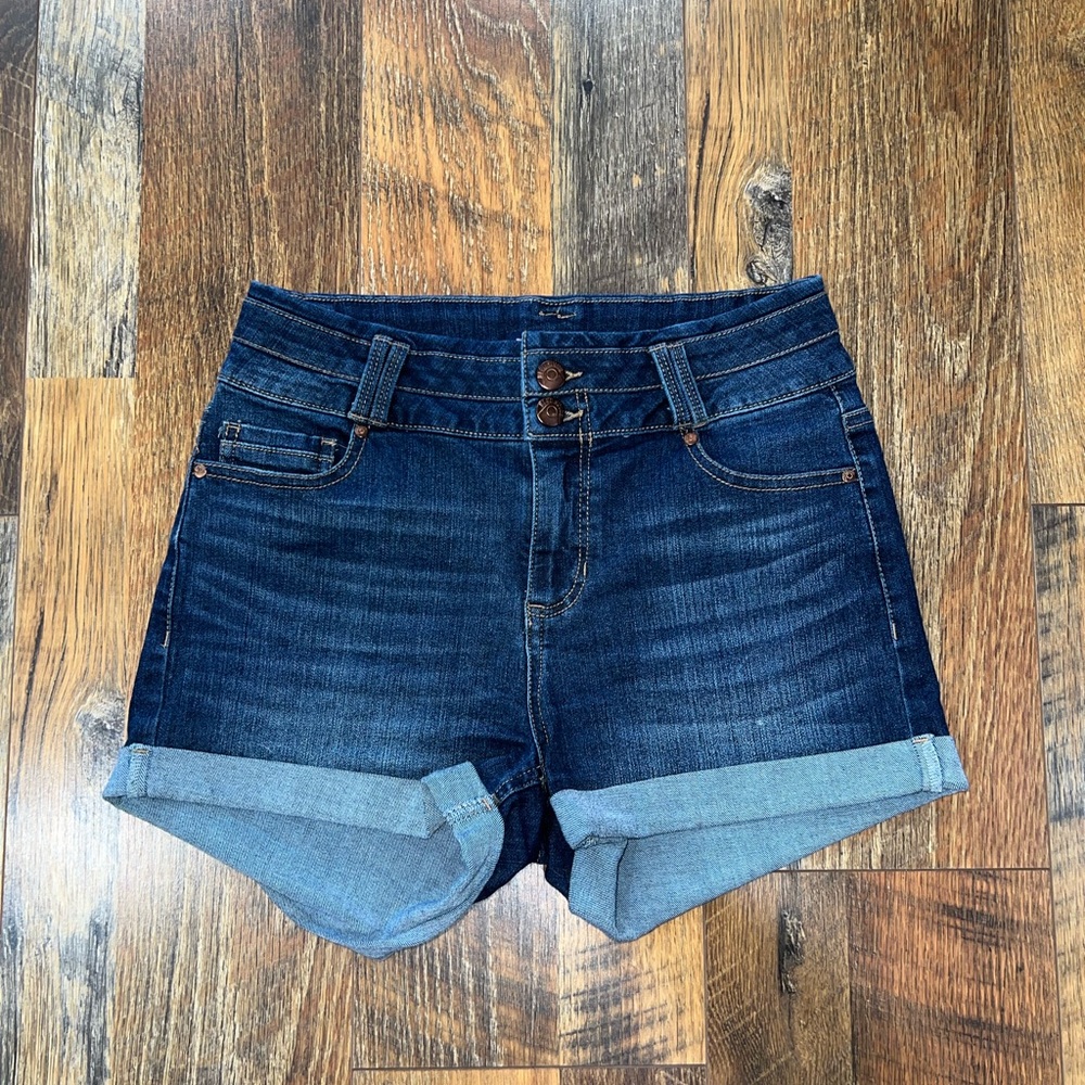 Blue Spice Dark Indigo Cuffed Denim Shorts